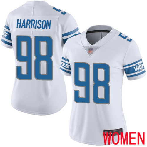 Detroit Lions Limited White Women Damon Harrison Road Jersey NFL Football #98 Vapor Untouchable